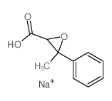 2-Oxiranecarboxylicacid, 3-methyl-3-phenyl-, sodium salt (1:1) Structure