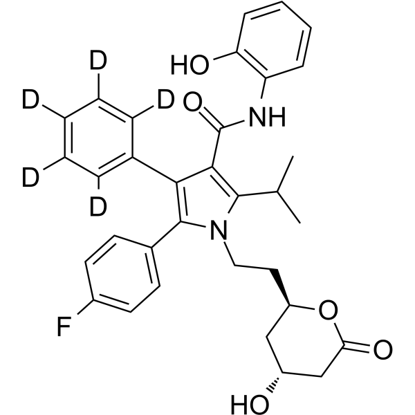 Ortho-hydroxy atorvastatin lactone-d5结构式