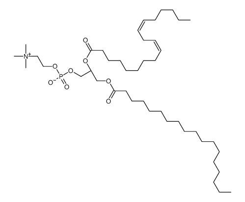 1-硬脂酰-2-亚油酰基-sn-甘油-3-磷酸胆碱结构式