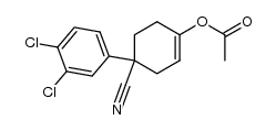 4-Cyano-4-(3',4'-dichlorophenyl)cyclohex-1-enyl acetate Structure