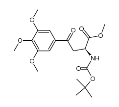 (2S)-methyl-[2-tert-butoxycarbonylamino-4-oxo-4-(3,4,5-trimethoxyphenyl)]butanoate结构式