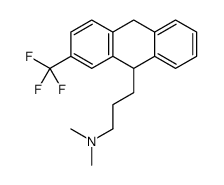 N,N-dimethyl-3-[2-(trifluoromethyl)-9,10-dihydroanthracen-9-yl]propan-1-amine结构式