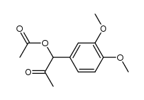 1-acetoxy-1-(3,4-dimethoxy-phenyl)-acetone结构式