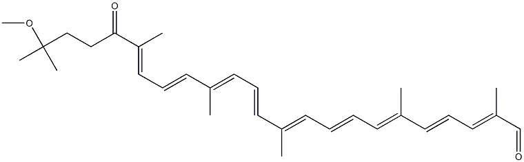 1,2-Dihydro-1-methoxy-4-oxo-8'-apo-ψ,ψ-caroten-8'-al结构式