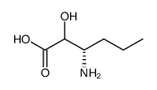 (3S)-3-amino-2-hydroxyhexanoic acid结构式