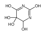 5,5,6-trihydroxy-1,3-diazinane-2,4-dione Structure