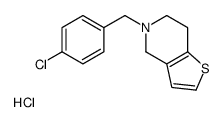 5-[(4-chlorophenyl)methyl]-6,7-dihydro-4H-thieno[3,2-c]pyridine,hydrochloride Structure