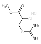Propanoic acid,3-[(aminoiminomethyl)thio]-2-chloro-, methyl ester, hydrochloride (1:1)结构式