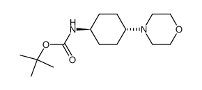 (反式-4-吗啉代环己基)氨基甲酸叔丁酯结构式