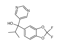α-[3,4-(difluoromethylenedioxy)phenyl]-α-isopropyl-5-pyrimidinemethanol结构式