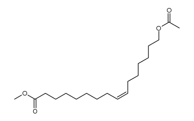 methyl 16-acetoxy-hexadec-9(Z)-enoate结构式