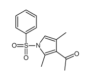 1-[1-(benzenesulfonyl)-2,4-dimethylpyrrol-3-yl]ethanone结构式