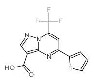 5-(2-噻吩)-7-(三氟甲基)吡唑并-[1,5-a]嘧啶-3-羧酸结构式
