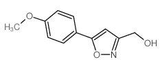 (5-(4-甲氧苯基)-3-异恶唑)甲醇结构式