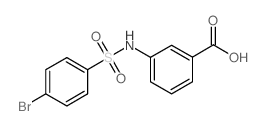 3-(4-溴苯磺酰氨基)-苯甲酸结构式