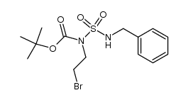N-benzyl-N'-bromoethyl-N'-tert-butoxycarbonyl sulfamide结构式