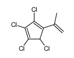 1,2,3,5-tetrachloro-4-prop-1-en-2-ylcyclopenta-1,3-diene结构式