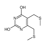 5,6-bis(methylsulfanylmethyl)-1H-pyrimidine-2,4-dione结构式