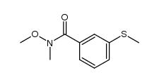 N-methoxy-N-methyl-3-(methylsulfanyl)benzamide Structure