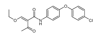 N-[4-(4-chlorophenoxy)phenyl]-2-(ethoxymethylidene)-3-oxobutanamide Structure