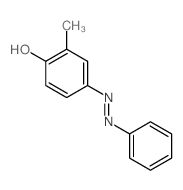 Phenol,2-methyl-4-(2-phenyldiazenyl)- structure