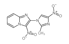 Imidazo[1,2-a]pyridine,2-(2-methyl-4-nitro-1H-imidazol-1-yl)-3-nitro- Structure