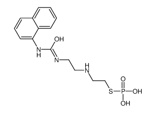 2-[2-(naphthalen-1-ylcarbamoylamino)ethylamino]ethylsulfanylphosphonic acid Structure