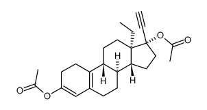 (17α)-13-Ethyl-18,19-dinorpregna-3,5(10)-dien-20-yne-3,17-diol Diacetate结构式