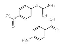 4-Aminobenzoic acid; (4-nitrophenyl)sulfanylmethanimidamide Structure