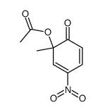 Acetic acid 1-methyl-3-nitro-6-oxo-2,4-cyclohexadienyl ester Structure
