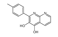 3-hydroxy-2-(4-methylphenyl)-1H-1,8-naphthyridin-4-one结构式