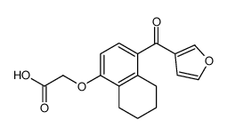 2-[[4-(furan-3-carbonyl)-5,6,7,8-tetrahydronaphthalen-1-yl]oxy]acetic acid结构式