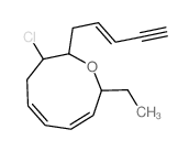 (5Z,7E)-3-chloro-9-ethyl-2-[(E)-pent-2-en-4-ynyl]-2,3,4,9-tetrahydrooxonine结构式
