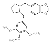 5-[[4-[(3,4,5-trimethoxyphenyl)methyl]oxolan-3-yl]methyl]benzo[1,3]dioxole结构式