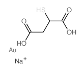 Butanedioic acid, mercapto-, gold(1+) disodium salt structure