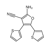 2-氨基-4,5-二-噻吩-2-呋喃-3-甲腈结构式