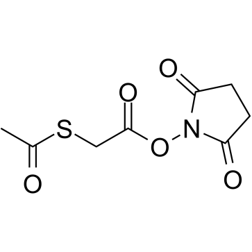 N-琥珀酰亚胺基-S-乙酰硫基乙酸酯结构式