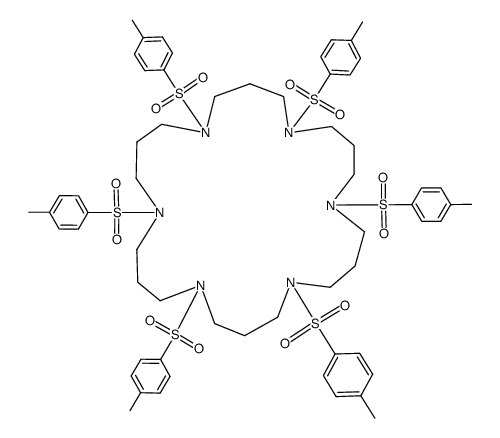 1,5,9,13,17,21-hexa(p-toluenesulfonyl)-1,5,9,13,17,21-hexaazacyclotetraeicosane Structure