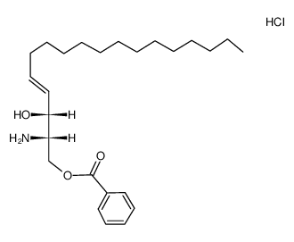 1-O-Benzoyl-D-erythro-C18-sphingosine hydrochloride结构式