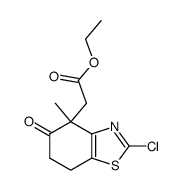 ethyl 2-chloro-4,5,6,7-tetrahydro-4-methyl-5-oxo-4-benzothiazoleacetate Structure