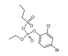 (4-bromo-2-chlorophenyl ethyl phosphoric) propane-1-sulfonic anhydride结构式