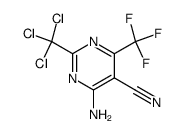 2-trichloromethyl-4-trifluoromethyl-5-cyano-6-aminopyrimidine结构式