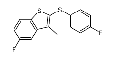 5-fluoro-2-(4-fluorophenyl)sulfanyl-3-methyl-1-benzothiophene结构式