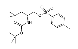 [3-methyl-1-[[[(4-methylphenyl)sulfonyl]oxy]methyl]butyl]-1,1-dimethylethyl carbamic ester Structure