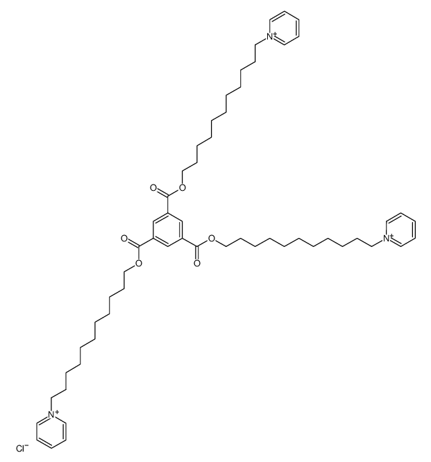Benzene 1,3,5-tris(11-pyridiniumundecanyl)tricarboxylate trichloride Structure