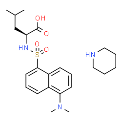 N-[[5-(dimethylamino)-1-naphthyl]sulphonyl]-L-leucine, compound with piperidine (1:1)结构式