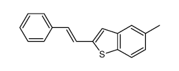 5-methyl-2-(2-phenylethenyl)-1-benzothiophene结构式