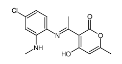 (E)-3-(1-((4-chloro-2-(methylamino)phenyl)imino)ethyl)-4-hydroxy-6-methyl-2H-pyran-2-one Structure