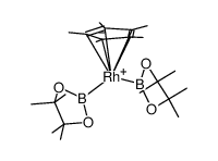 [RhH2(pentamethylcyclopentadienyl)(pinacolborane(-H))2] Structure