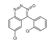6-chloro-4-(2-chlorophenyl)-3-oxido-1,2,3-benzotriazin-3-ium结构式